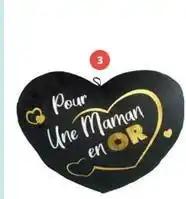 Coussin noir et or maman