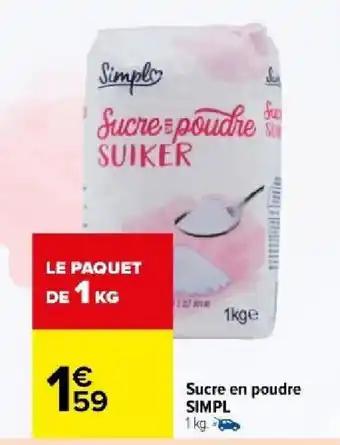 Sucre en poudre SIMPL