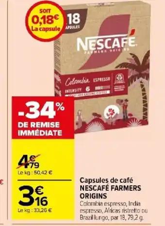 Capsules de café NESCAFÉ FARMERS ORIGINS