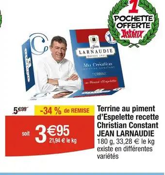 JEAN LARNAUDIE Terrine au piment d’Espelette recette Christian Constant