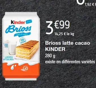 Brioss latte cacao KINDER