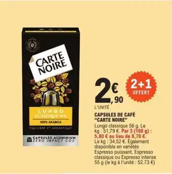 CAPSULES DE CAFÉ “CARTE NOIRE”