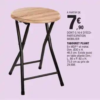 TABOURET PLIANT