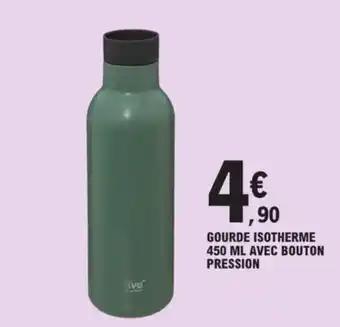 GOURDE ISOTHERME 450 ML AVEC BOUTON PRESSION