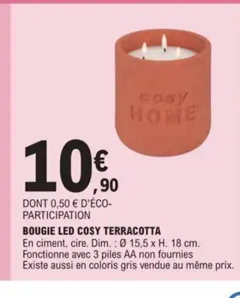 BOUGIE LED COSY TERRACOTTA