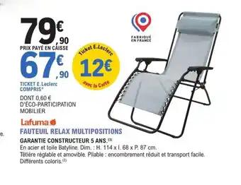 FAUTEUIL RELAX MULTIPOSITIONS