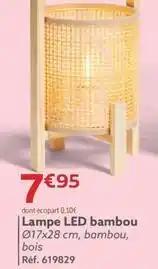 Lampe led bambou