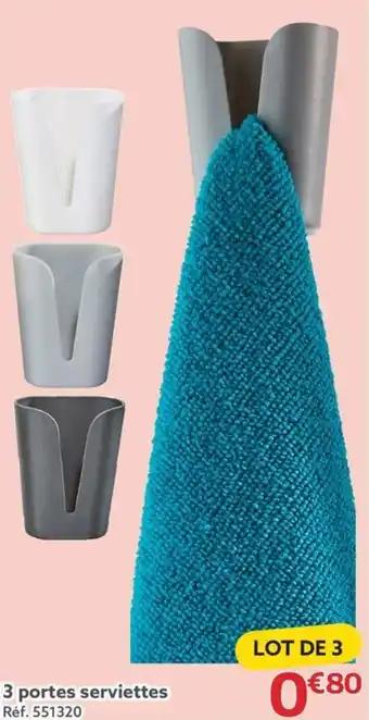 3 portes serviettes