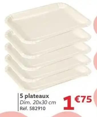 5 plateaux