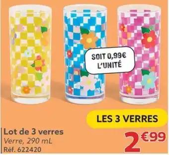 Lot de 3 verres