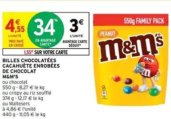 BILLES CHOCOLATÉES CACAHUÈTE ENROBÉES DE CHOCOLAT M&M'S