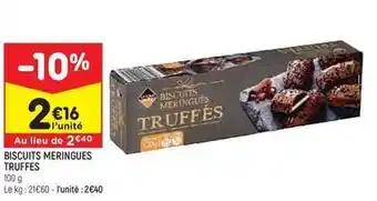 Leader price - biscuits meringues truffes