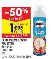 Bridelice - ma creme legere fouettee 20% m.g