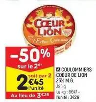 Coeur de lion - coulommiers 23% m.g