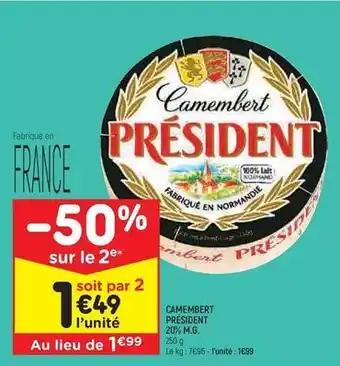 Président - camembert 20% m.g