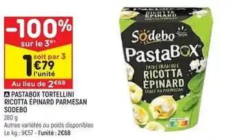 Sodebo - pastabox tortellini ricotta epinard parmesan