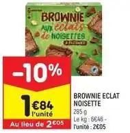 Leader price - brownie eclat noisette