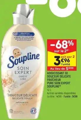 Soupline - adoucissant 3d douceur delicate fraicheur pure soin expert