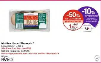 Monoprix Muffins blanc