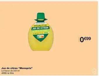Monoprix Jus de citron