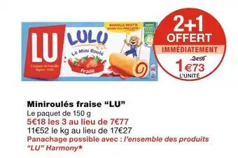 LU Miniroulés fraise