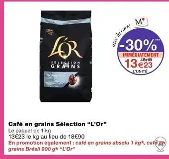 L'Or Café en grains Sélection