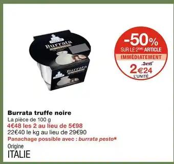 Burrata truffe noire