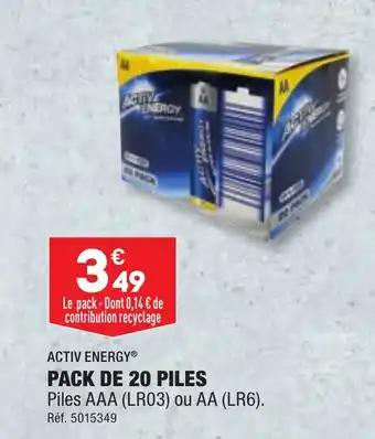 PACK DE 20 PILES