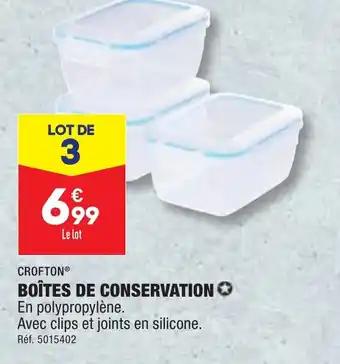 BOÎTES DE CONSERVATION✪