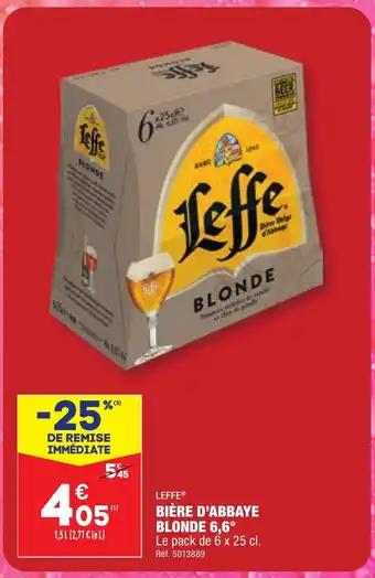 BIÈRE D'ABBAYE BLONDE 6,6°