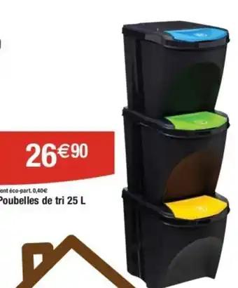 Poubelles de tri 25 L