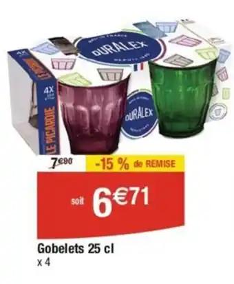 Gobelets 25 cl x4