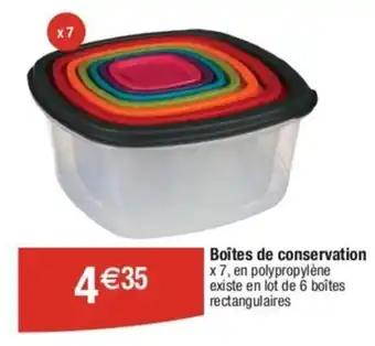 Boîtes de conservation