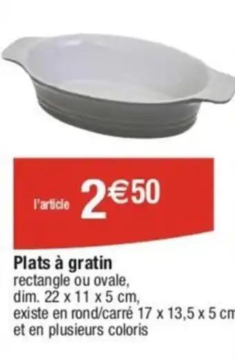 Plats à gratin