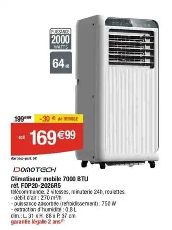 Climatiseur mobile 7000 BTU réf. FDP20-2026R5
