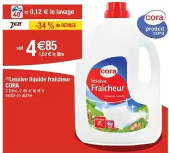 (1)Lessive liquide fraîcheur CORA