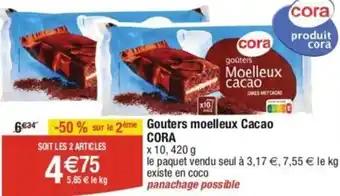 Gouters moelleux Cacao CORA