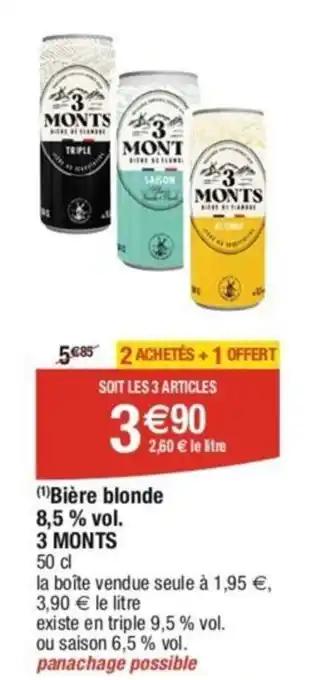 Bière blonde 8,5 % vol. 3 MONTS