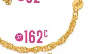 bracelet maille singapour 18 cm, or jaune 2,12 g