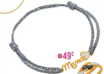 bracelet cordon et laque pailletée, or jaune 0,46 g
