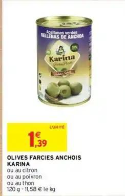 Karina - olives farcies anchois