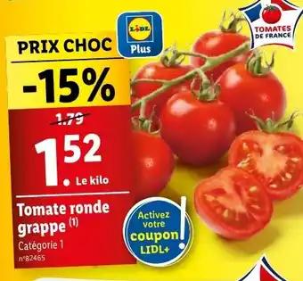 Tomate ronde (1) grappe Catégorie 1