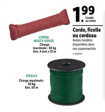 Corde, ficelle ou cordeau