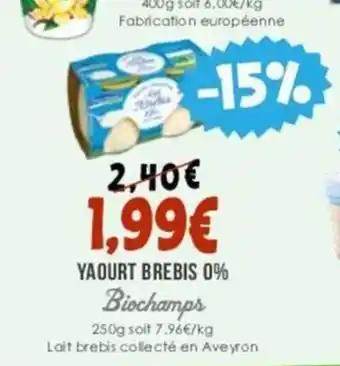 YAOURT BREBIS 0%