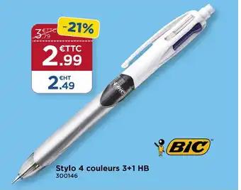 BIC Stylo 4 couleurs 3+1 HB
