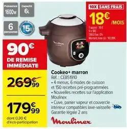 Moulinex - cookeo+ marron réf.: ce851910