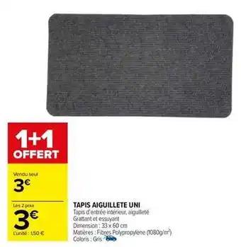 Tapis aiguillete uni