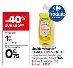 Carrefour - liquide vaisselle essential