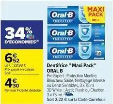 Oral-b - dentifrice maxi pack