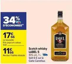 Label 5 - scotch whisky